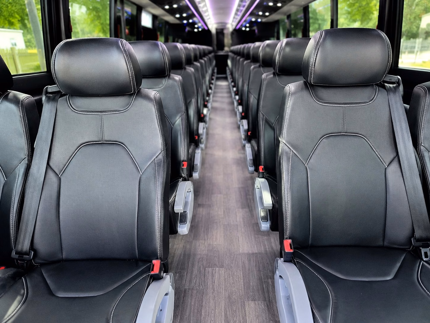 56 passenger charter bus interior