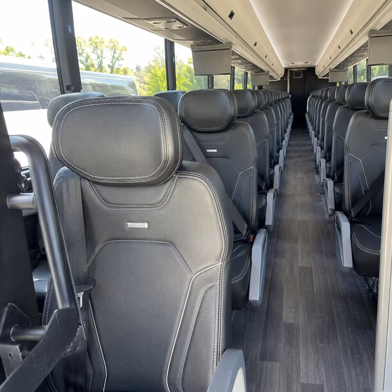 chesapeake charter bus rental interior
